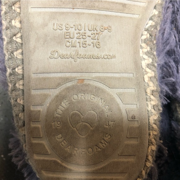 Dearfoams Girl’s Charlotte Furry Bootie Slippers with memory foam, size 9-10 - Picture 8 of 9